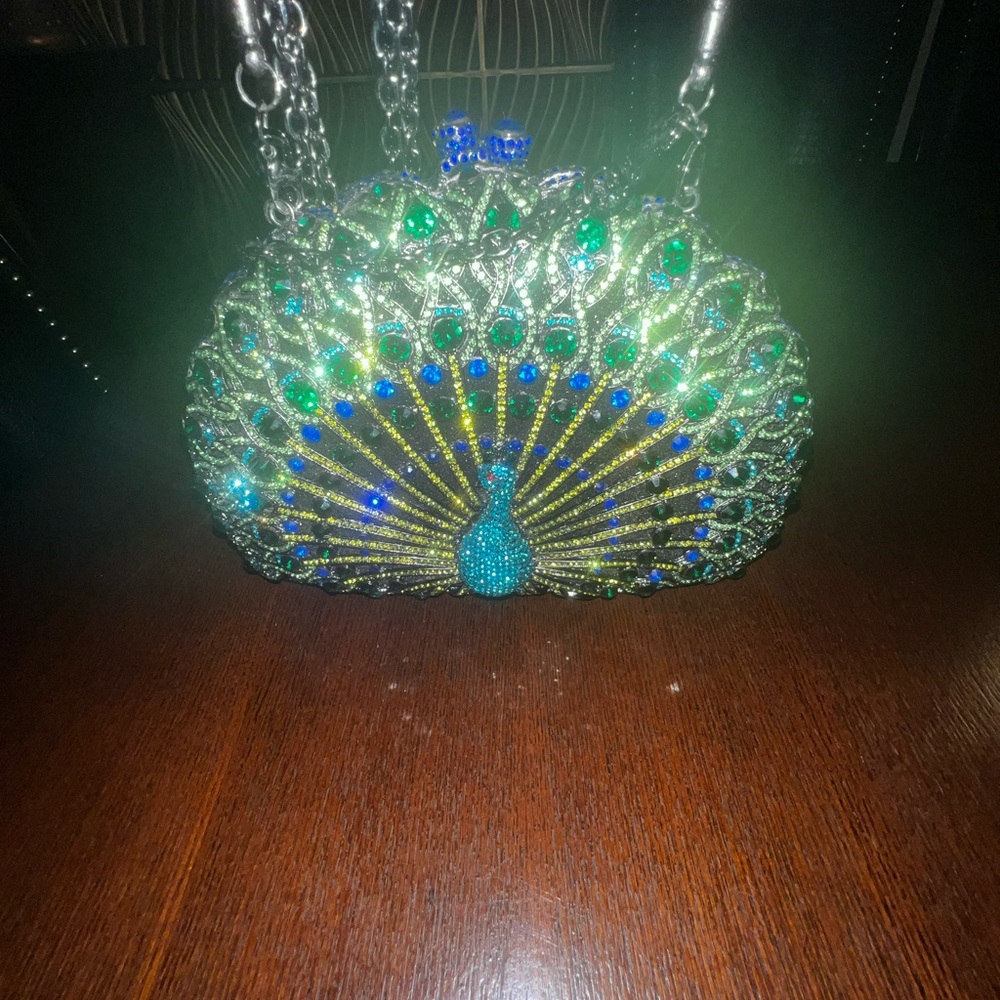 Natasha Peacock Elegant rhinestone| bag/clutch - Picture 3 of 11
